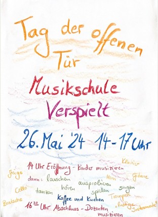 "Tag der Offene Tür" am 26.05.2024 in Musikschule "verspielt" Zernsdorf